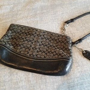 Coach Signature cc wristlet  approx 5x7"